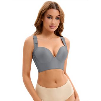 Women's Push Up Wirefree Convertible Bras Tummy Control 6 Hooks Underwear