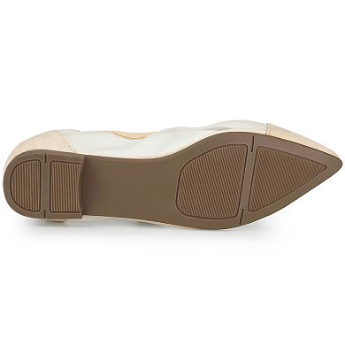 Women's Pointed Toe Slip On Mesh Flats
