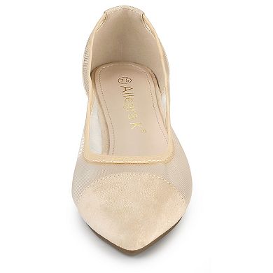 Women's Pointed Toe Slip On Mesh Flats