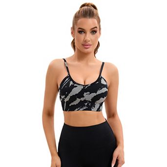 Women's Adjustable Straps U Back Sports Bras Wirefree Full Support Workout Bras