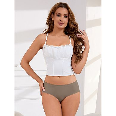 Women's Mid-Waisted Panties Full Coverage No Trace Comfortable Briefs