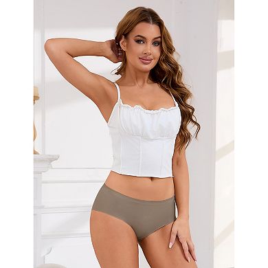 Women's Mid-Waisted Panties Full Coverage No Trace Comfortable Briefs