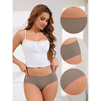 Women's Mid-Waisted Panties Full Coverage No Trace Comfortable Briefs