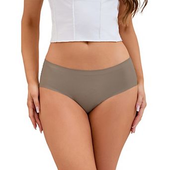 Women's Mid-Waisted Panties Full Coverage No Trace Comfortable Briefs