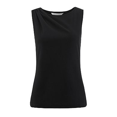 Women's Sleeveless Blouse with Summer Ruched Design Tank Tops