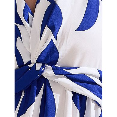 Women's Sundress Floral Sleeveless Deep V Neck Irregular Hem Midi Dress