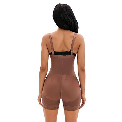 Women's Cami Convertible Straps Tummy Control Front Hook Closure Leotard Hip Lifter Thigh Slimmers