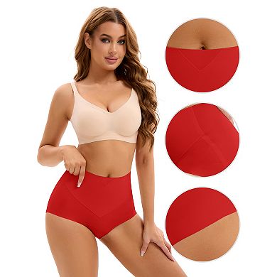 Women's High Waist Tummy Control Underwear Briefs Flatten Stomach Shaping Panties