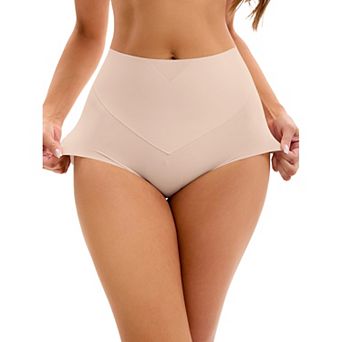 Women's High Waist Tummy Control Underwear Briefs Flatten Stomach Shaping Panties