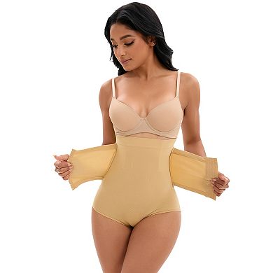 Women's Front Hook Closure Tummy Control Briefs Panties High Waist Hip Lifter Shaperwear