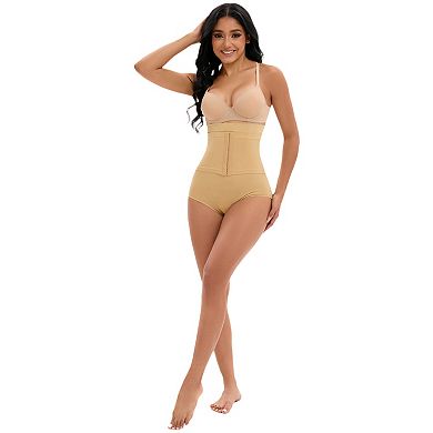 Women's Front Hook Closure Tummy Control Briefs Panties High Waist Hip Lifter Shaperwear