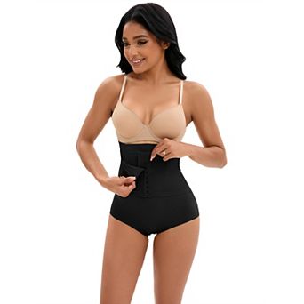 Women's Front Hook Closure Tummy Control Briefs Panties High Waist Hip Lifter Shaperwear