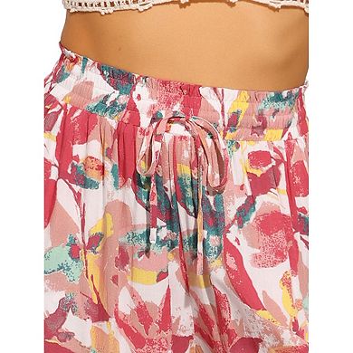Tropical Pants for Women's Boho Elastic Waisted Flare Palazzo Wide Leg Pants