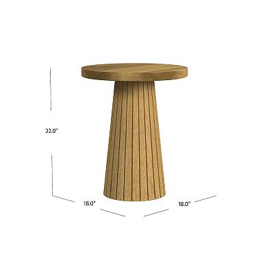 HomePop Tapered Slatted End Table