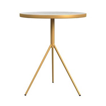 HomePop Marble Top Tripod End Table