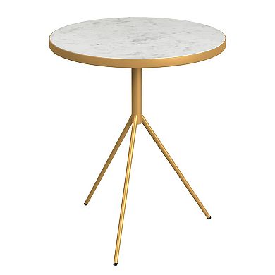 HomePop Marble Top Tripod End Table