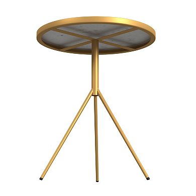 HomePop Marble Top Tripod End Table