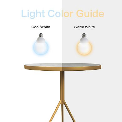 HomePop Marble Top Tripod End Table