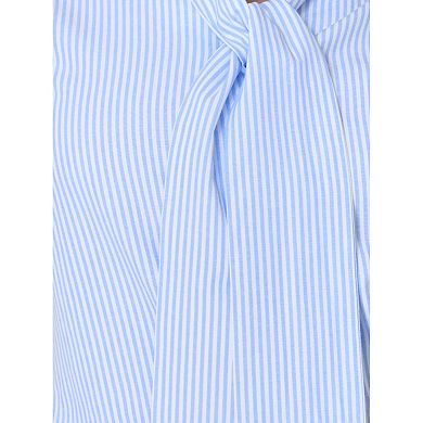 Sleeveless Striped Blouses for Women's Tie Neck Casual Tank Tops Shirts Work