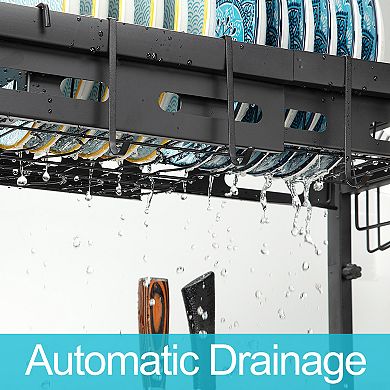 Over Sink Dish Drying Rack, Adjustable, 25.6-35.5in