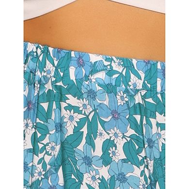 Floral Skirts for Women's Ruffle Short Casual Mini Boho Skirt