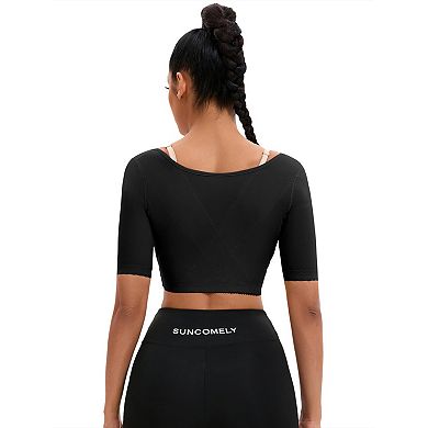 Women's Front Hook Closure Bust Shaperwear Vest Compression Sleeves Slimming Tops