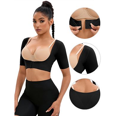 Women's Front Hook Closure Bust Shaperwear Vest Compression Sleeves Slimming Tops