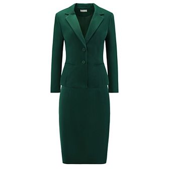 Women's 2 pc Suit Skirt Set Business Formal Blazer and Pencil Skirt