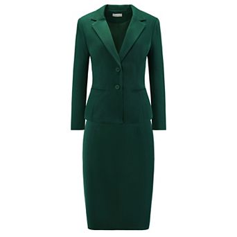 Women's 2 pc Suit Skirt Set Business Formal Blazer and Pencil Skirt