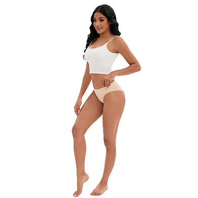 Women's Mid-Waisted No Trace Underwear Briefs High Elasticity Underpants