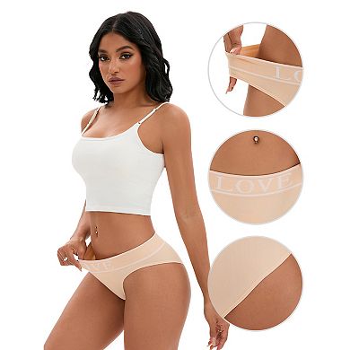 Women's Mid-Waisted No Trace Underwear Briefs High Elasticity Underpants