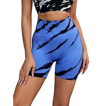 Women's Tie Dye Biker Shorts High Waist Workout Running Fitness Shapewear Shorts