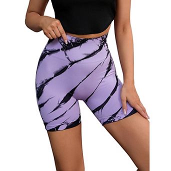 Women's Tie Dye Biker Shorts High Waist Workout Running Fitness Shapewear Shorts