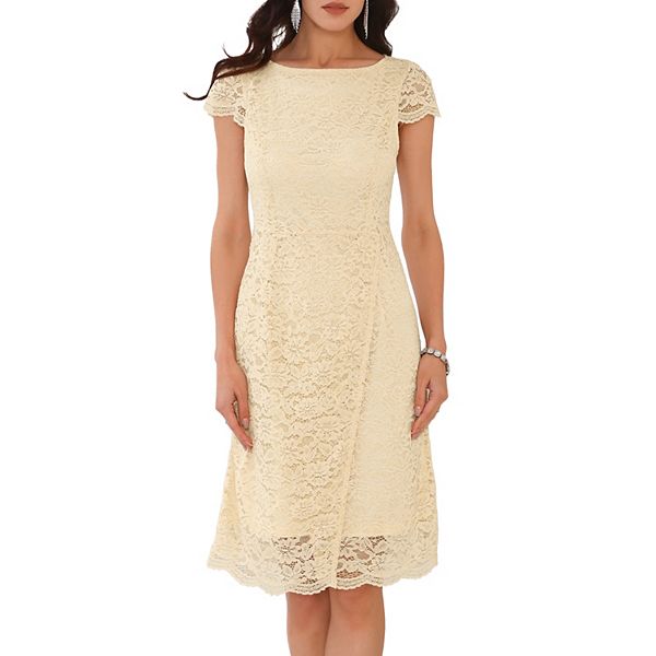 beige lace cocktail dress AVERY FLORAL LACE CUT OUT DRESS IN BEIGE | CULT MIA