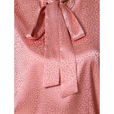 Casual Top for Women's Ruffled Cap Sleeve Work Polka Dots Shirt Blouse