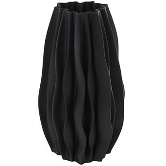 Stella & Eve Black Abstract Ceramic Vase Floor Decor