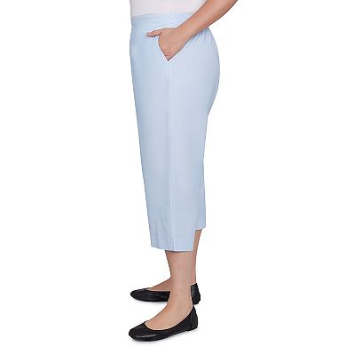 Plus Size Alfred Dunner Heat Set Embroidered Capris