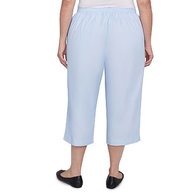 Plus Size Alfred Dunner Heat Set Embroidered Capris