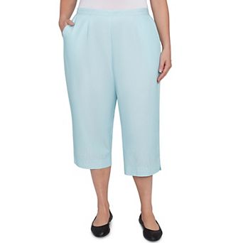Plus Size Alfred Dunner Heat Set Embroidered Capris
