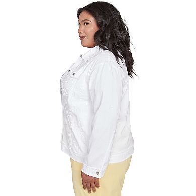 Plus Size Alfred Dunner Soutache Fringe Trim Jacket