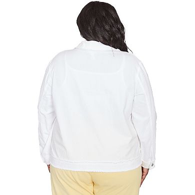 Plus Size Alfred Dunner Soutache Fringe Trim Jacket