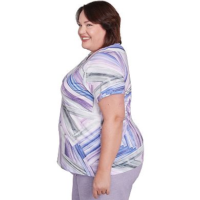 Plus Size Alfred Dunner Brushstroke Stained Glass Tee