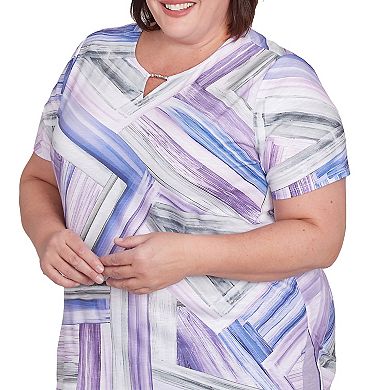 Plus Size Alfred Dunner Brushstroke Stained Glass Tee