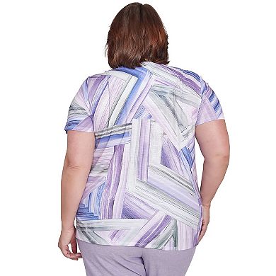 Plus Size Alfred Dunner Brushstroke Stained Glass Tee