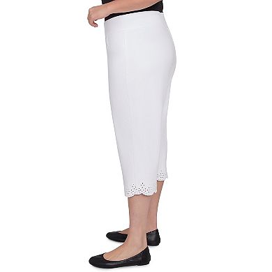 Plus Size Alfred Dunner Eyelet Cuff Capris