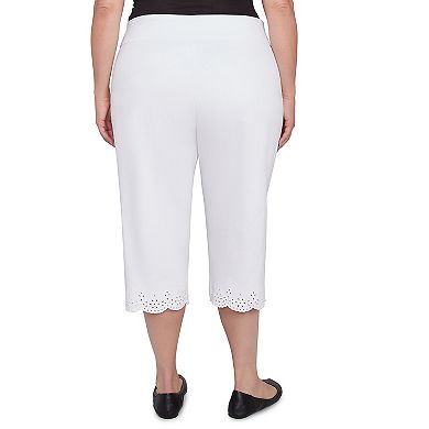 Plus Size Alfred Dunner Eyelet Cuff Capris