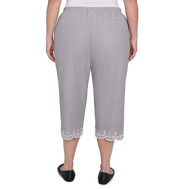 Plus Size Alfred Dunner Eyelet Embroidered Capri Pants