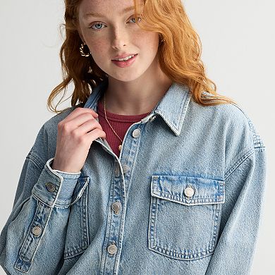 Juniors' SO Denim Shirt