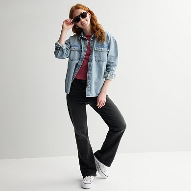 Juniors' SO Denim Shirt