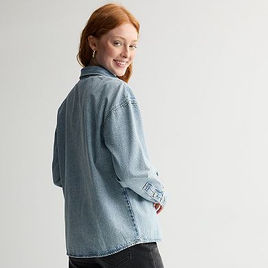Juniors' SO Denim Shirt